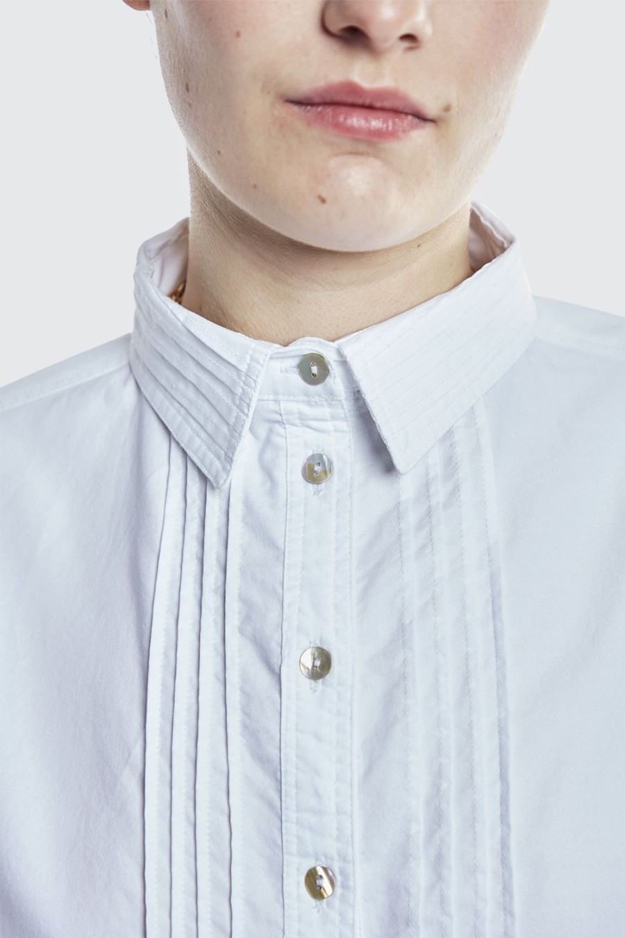 Caroline Charles Pintuck Oxford Shirt | Shirts & Tunics