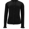 Caroline Charles Julia Cardigan Black | Tops