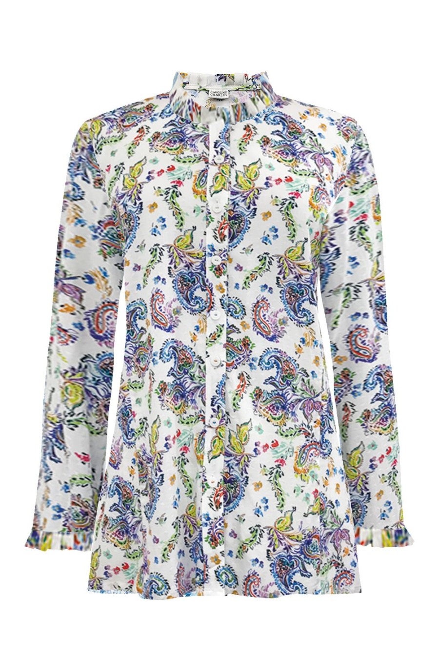 Caroline Charles Camilla Tunic White/Multi | Shirts & Tunics