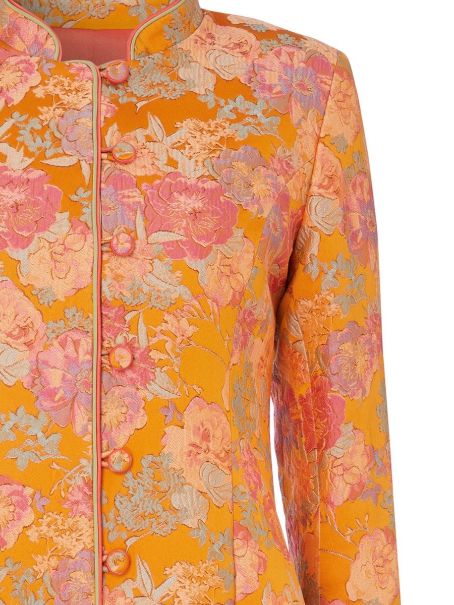 Caroline Charles Cosmos Coat Mango | Jackets & Coats