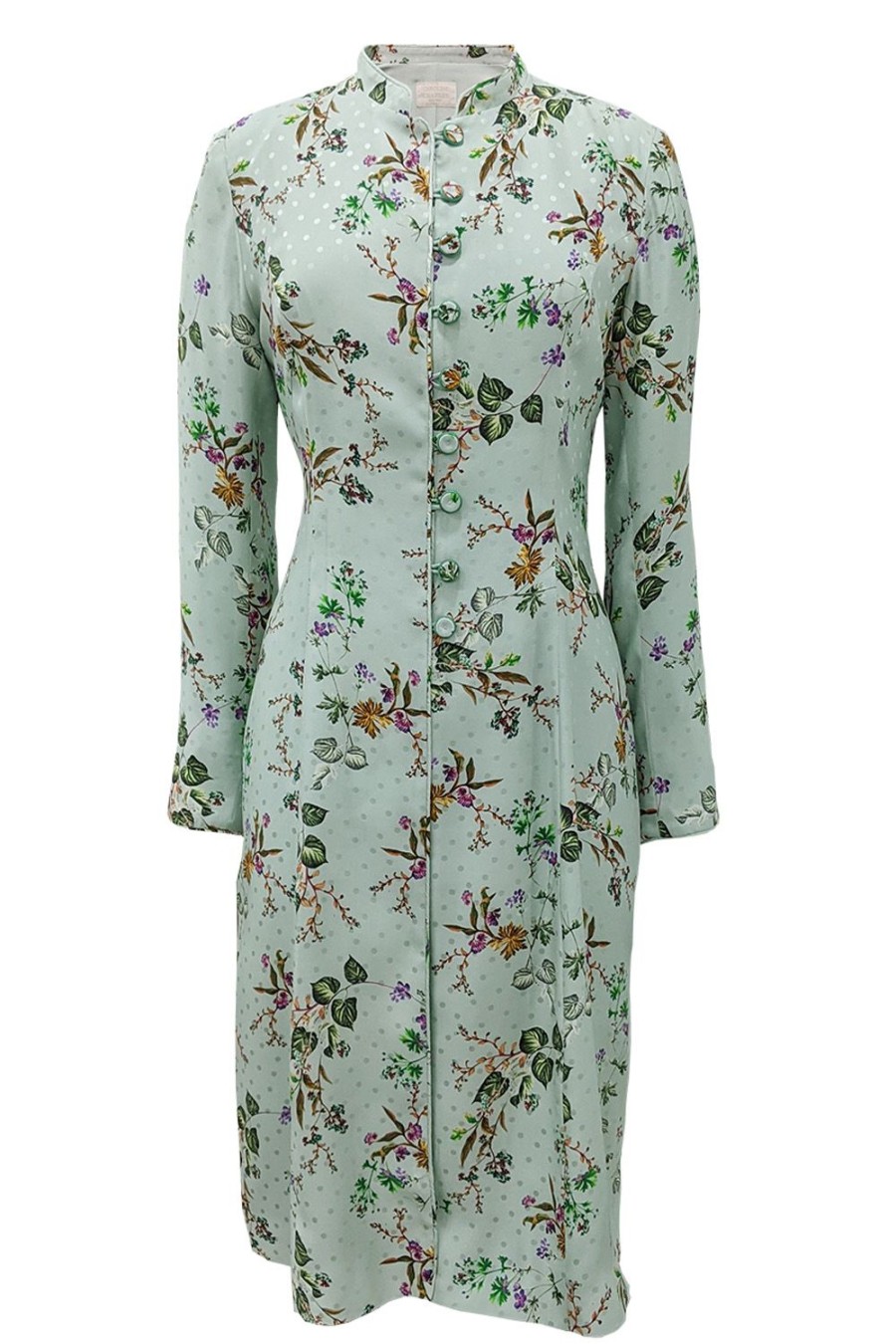 Caroline Charles Rousseau Tunic Green/Floral | Shirts & Tunics