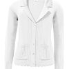 Caroline Charles Scallop Cardigan White | Tops