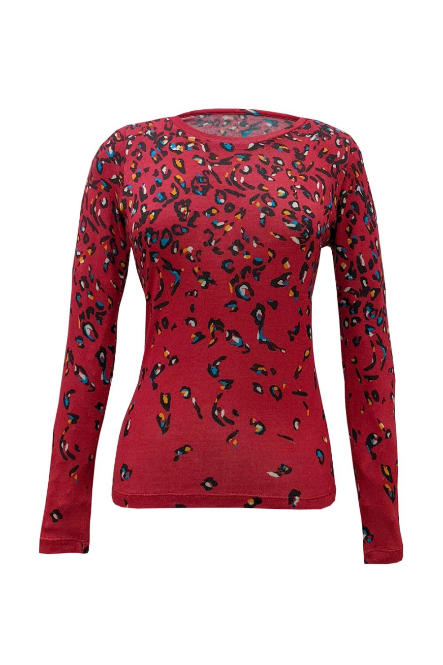 Caroline Charles Milan Sweater Red/Multi | Tops