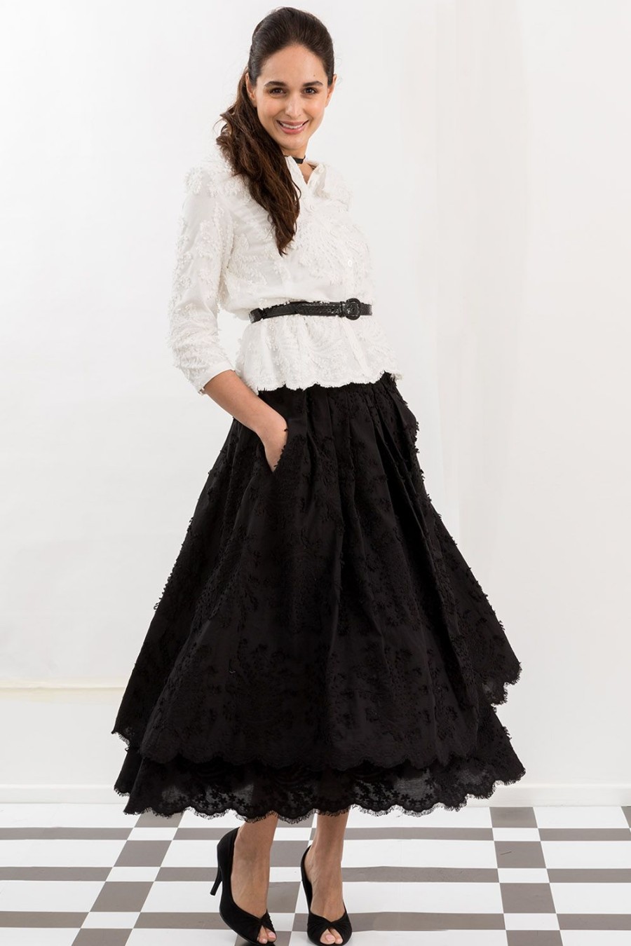 Caroline Charles Astrid Skirt Black | Skirt