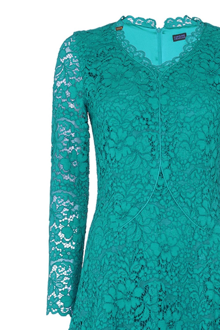 Caroline Charles Lorelai Lace Dress Turquoise | Dresses