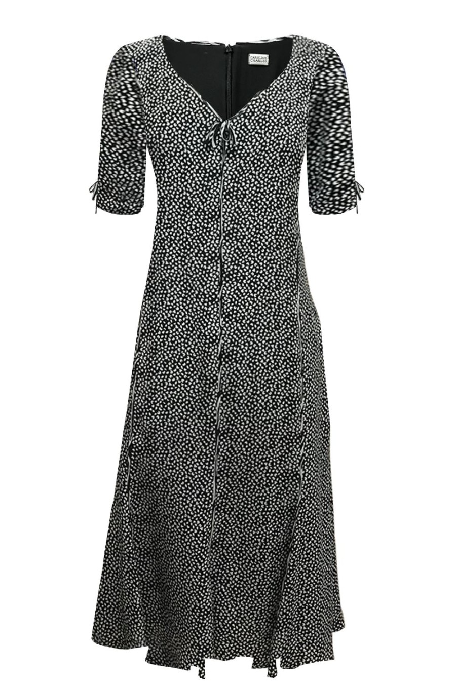 Caroline Charles Adele Dress Black/White | Dresses