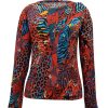 Caroline Charles Rome Sweater Red/Multi | Tops