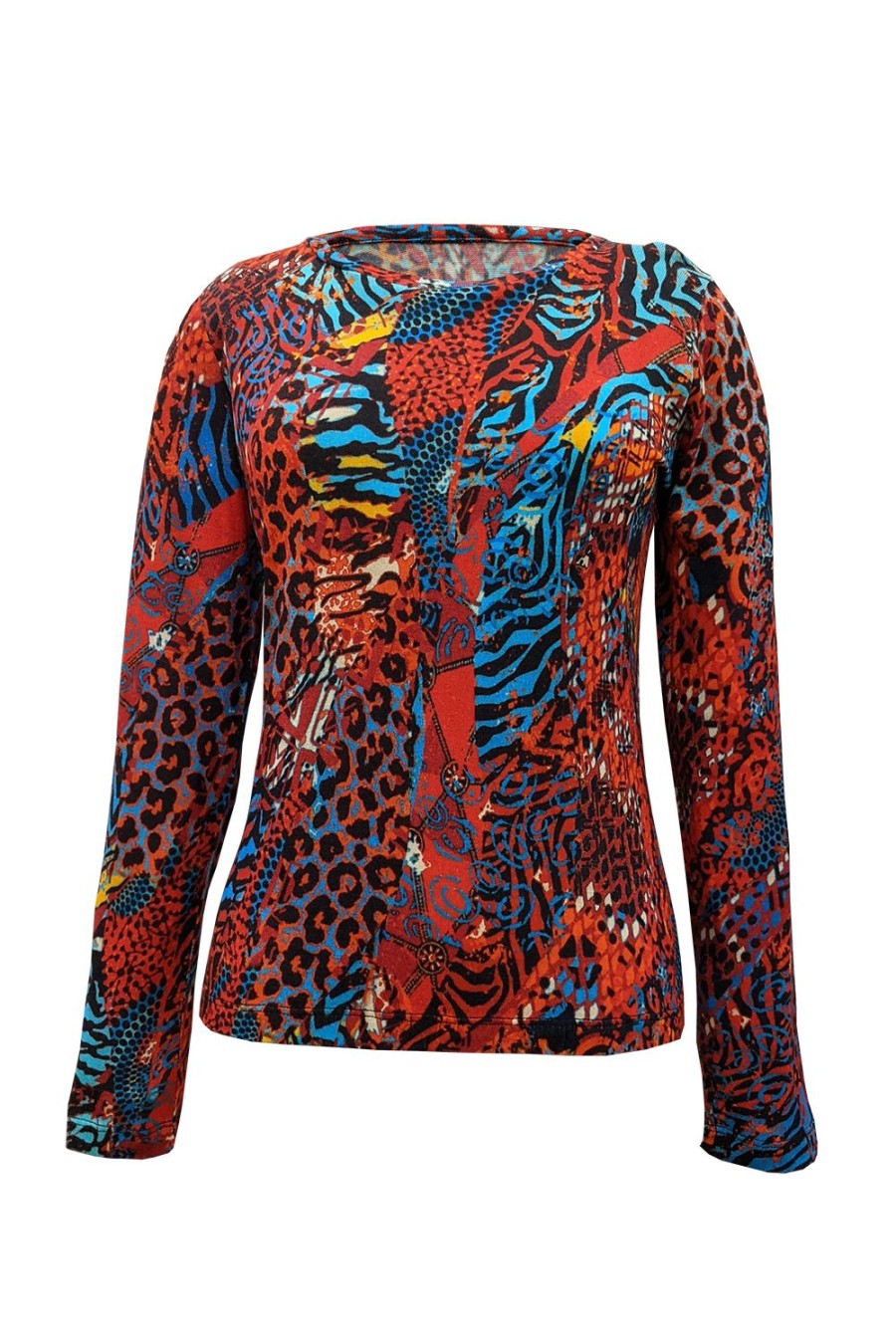 Caroline Charles Rome Sweater Red/Multi | Tops