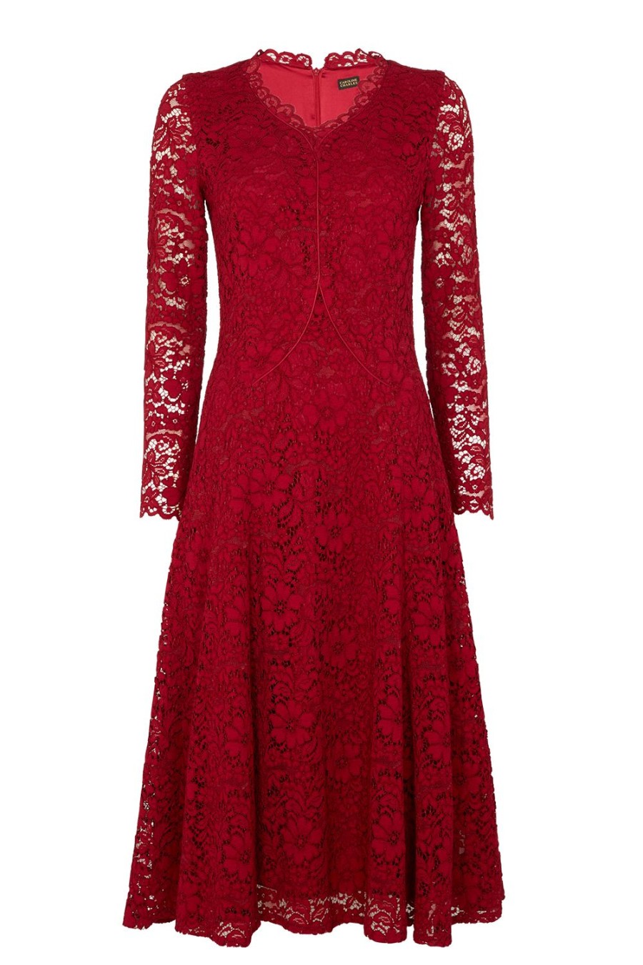 Caroline Charles Lorelai Lace Dress Cherry | Dresses