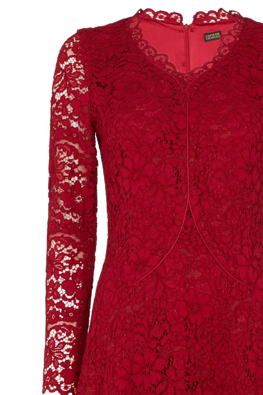 Caroline Charles Lorelai Lace Dress Cherry | Dresses