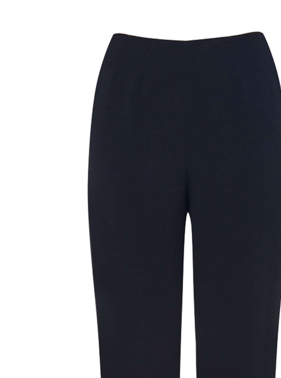 Caroline Charles Crepe Straight Leg Trouser Black | Trousers