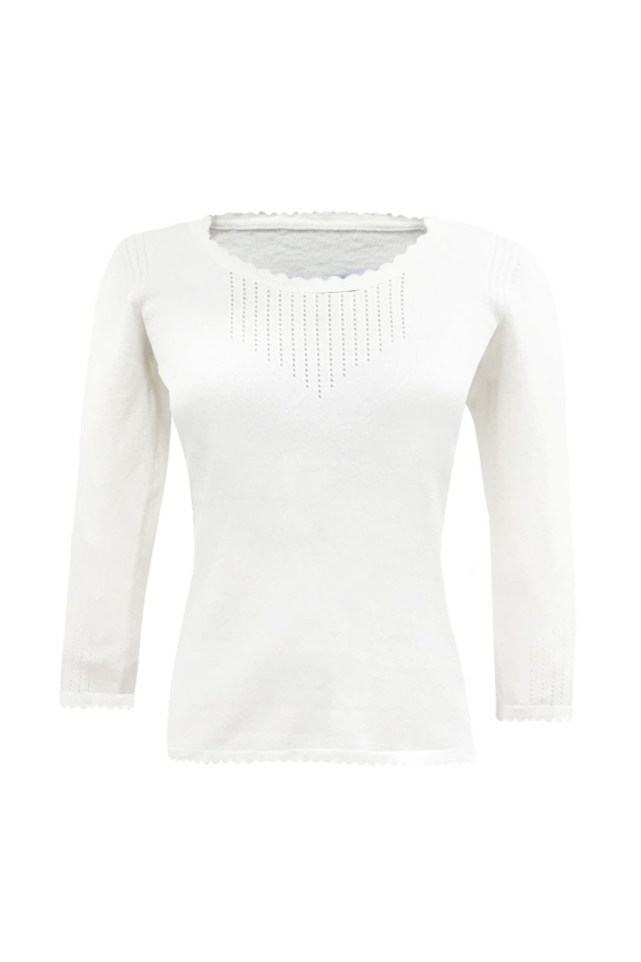 Caroline Charles Jemima Sweater White | Tops